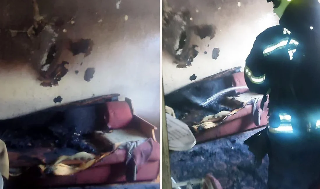 Muğla'nın Menteşe ilçesinde bir evde çıkan yangın, itfaiye ekiplerinin hızlı