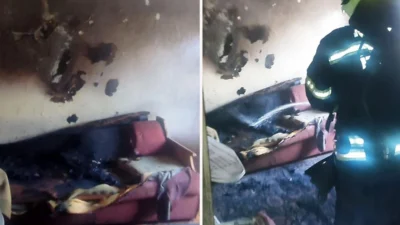 Muğla'nın Menteşe ilçesinde bir evde çıkan yangın, itfaiye ekiplerinin hızlı